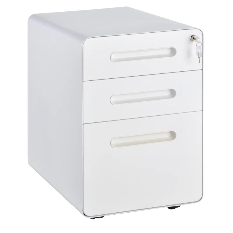 3 Drawer Steel Curved Top Cabinet