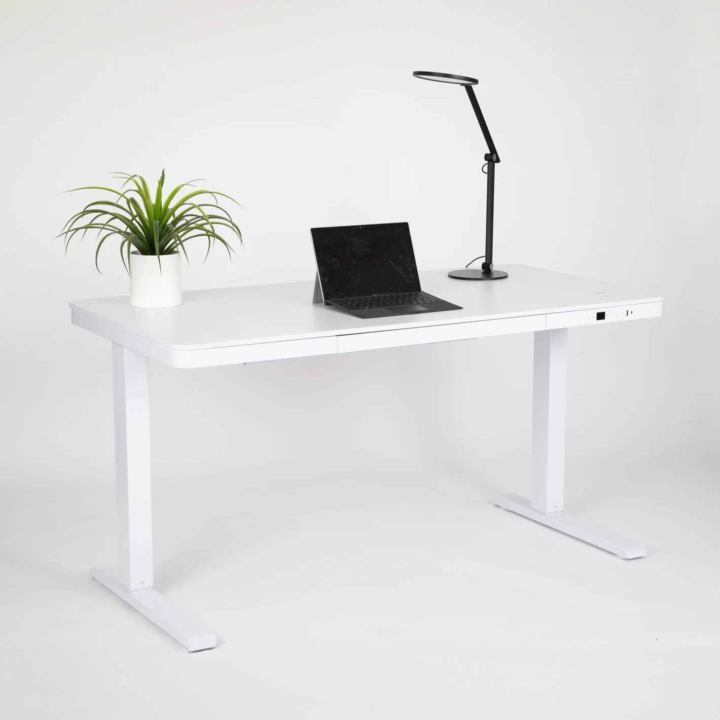 Glass E Desk Electric Standing Desk Purus Life