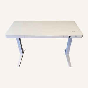 E-Max Electric Height Adjustable Desk White (Glass Top) – Purus Life