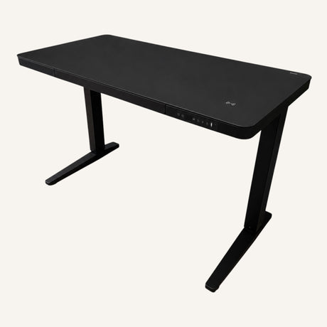 E-Max Electric Height Adjustable Desk Black (Glass Top) – Purus Life