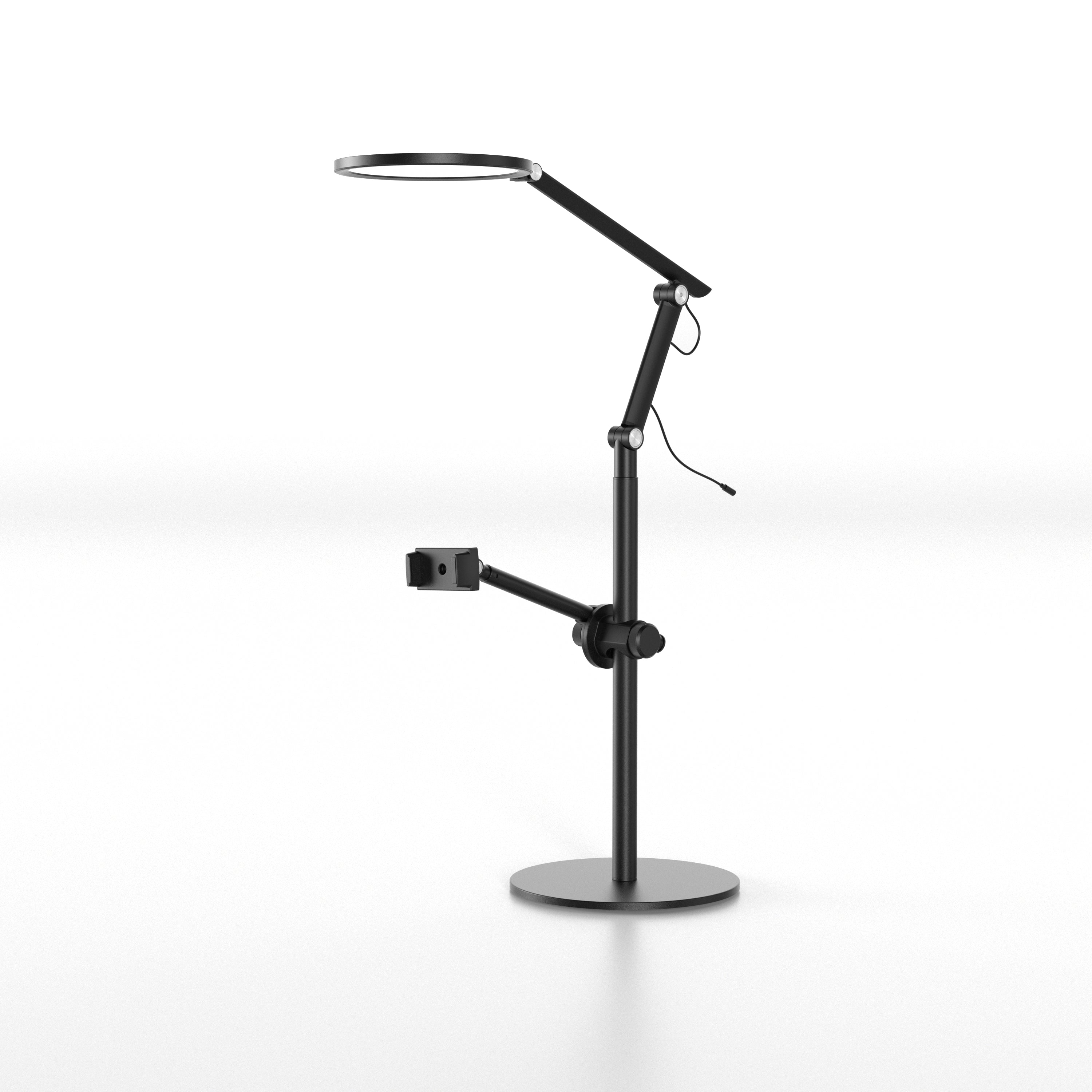 Table lamp deals with phone holder