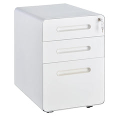 3 Drawer Steel Curved Top Cabinet